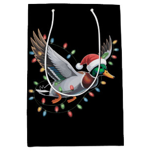 WeihnachtsLICHTE der Flying Santa Duck Jägersaison Mittlere Geschenktüte