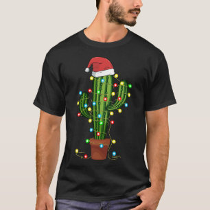 Weihnachtslichter Cactus Lover Funny Xmas T-Shirt