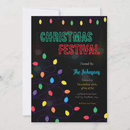 Weihnachtslichter-Fest-Einladung Einladung
