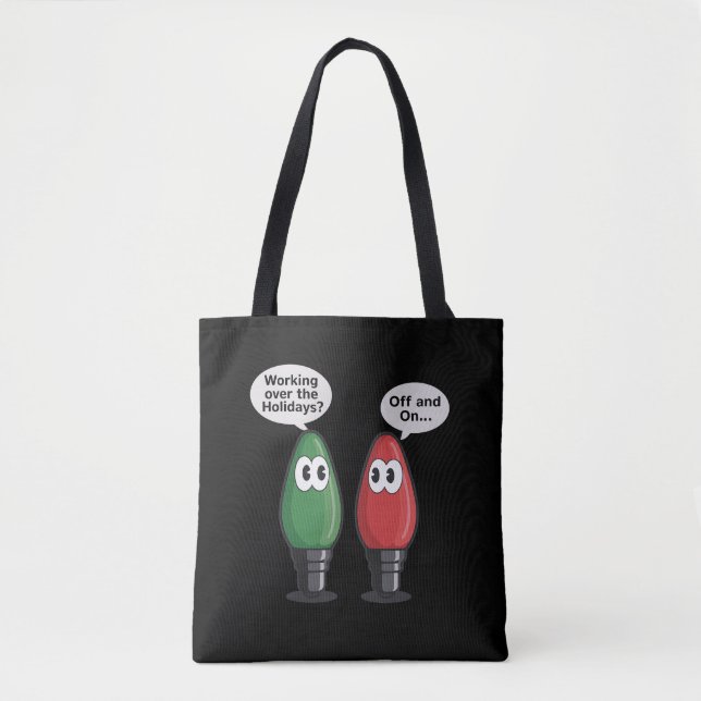 Weihnachtslichter funktionieren auf Glühbirne Tasche (Vorderseite)