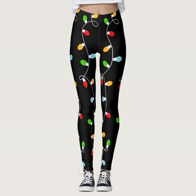 Weihnachtslichter Leggings (Vorderseite)