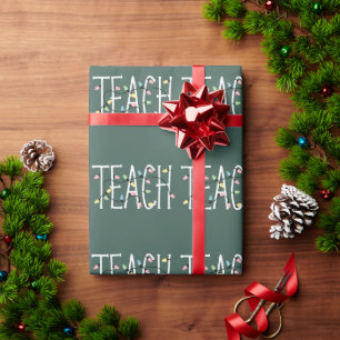 Weihnachtslichter lehren Lehrer Liebe zum Unterric Geschenkpapier