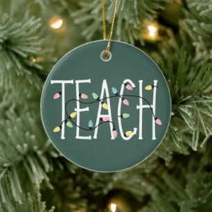Weihnachtslichter lehren Lehrer Lieben Lehren Gesc Keramik Ornament