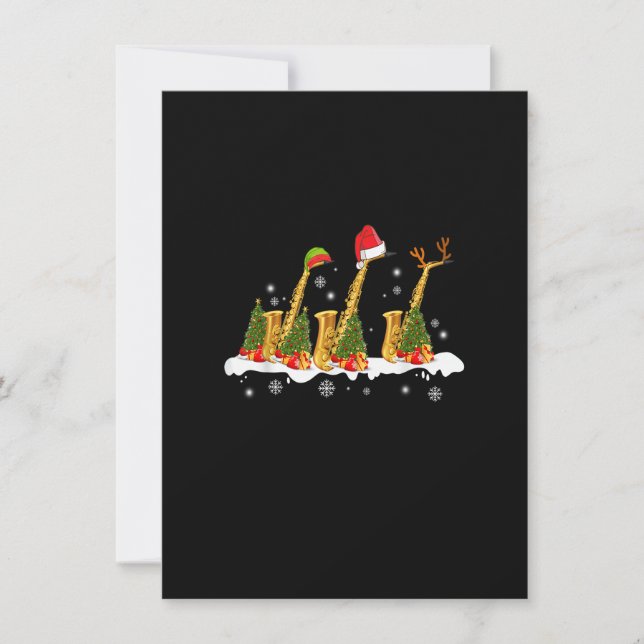 Weihnachtslichter Niedliches Instrument X Einladung (Vorderseite)