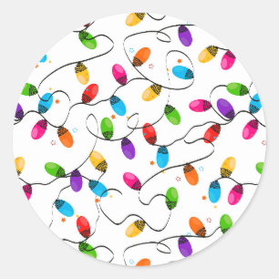 Weihnachtslichter Runder Aufkleber