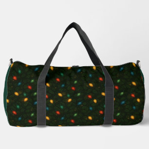 Weihnachtslichter umwickelt mit Stechpalmenblätter Duffle Bag