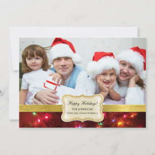 Weihnachtslichter Weihnachtsfotokarten Feiertagskarte