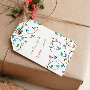 Weihnachtslichtgeschenk-Tag Geschenkanhänger