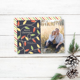 Weihnachtslichtkarte - Vintager Stil Feiertagskarte