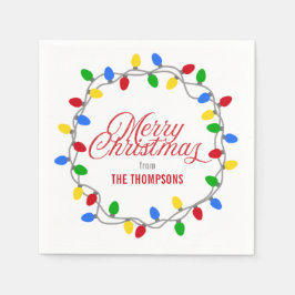 Weihnachtslichtkreis | Frohe Weihnachten Custom Serviette