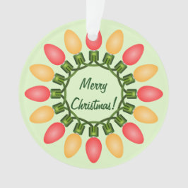 Weihnachtslichtzirkel in Rot und Orange Ornament