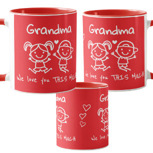 Weihnachtsliebe für Oma Lustiges Grafik-Geschenk Tasse