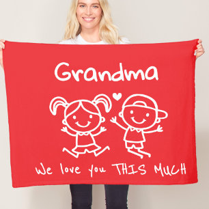 Weihnachtsliebe für Oma Lustiges Grafikgeschenk Fleecedecke