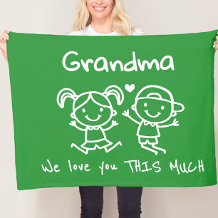 Weihnachtsliebe für Oma Lustiges Grafikgeschenk Fleecedecke