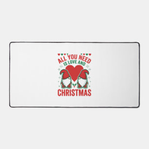 Weihnachtsliebe Herz Santa Gnom Design Schreibtischunterlage