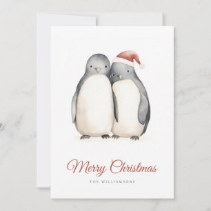 Weihnachtsliebespinguine Feiertagskarte