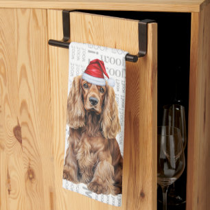 Weihnachtsliebhaber Cocker Spaniel Hund Weihnachte Geschirrtuch