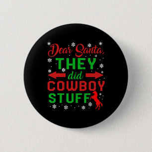 Weihnachtsliebhaber: Cowboy Stuff Horseba Button