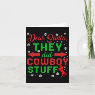 Weihnachtsliebhaber: Cowboy Stuff Horseba Karte