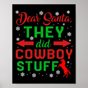 Weihnachtsliebhaber: Cowboy Stuff Horseba Poster