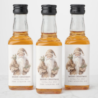 Weihnachtsliebhaber Mini-Liquor-Flaschenetiketten Alkoholflaschenetikett