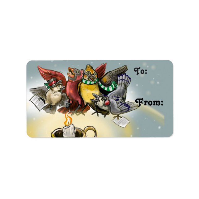 Weihnachtslied Adressaufkleber (Vorne)