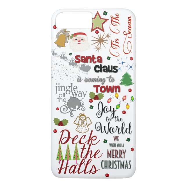 Weihnachtslied-Entwurfs-Telefon-Kasten Case-Mate iPhone Hülle (Rückseite)