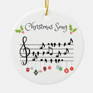 Weihnachtslied keramik ornament