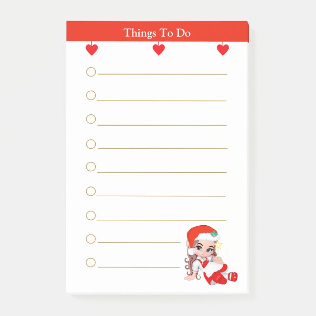 Weihnachtslied Mädchen Dinge zu tun Post-it Notes Klebezettel (Vorderseite)