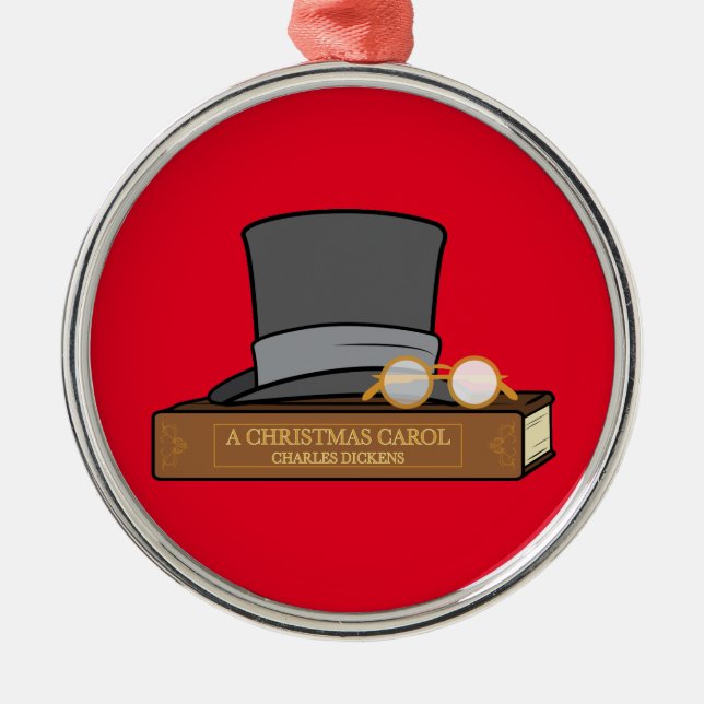 Weihnachtslied mit Top Hat Keramik Ornament (Vorne)