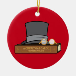 Weihnachtslied mit Top Hat Keramikornament