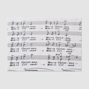 Weihnachtslied-Noten Seidenpapier
