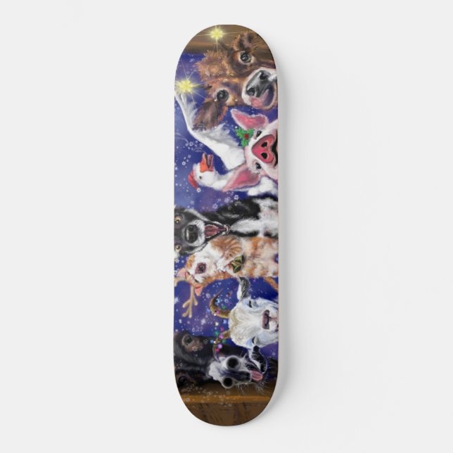 Weihnachtslied - Party Skateboard (Vorderseite)