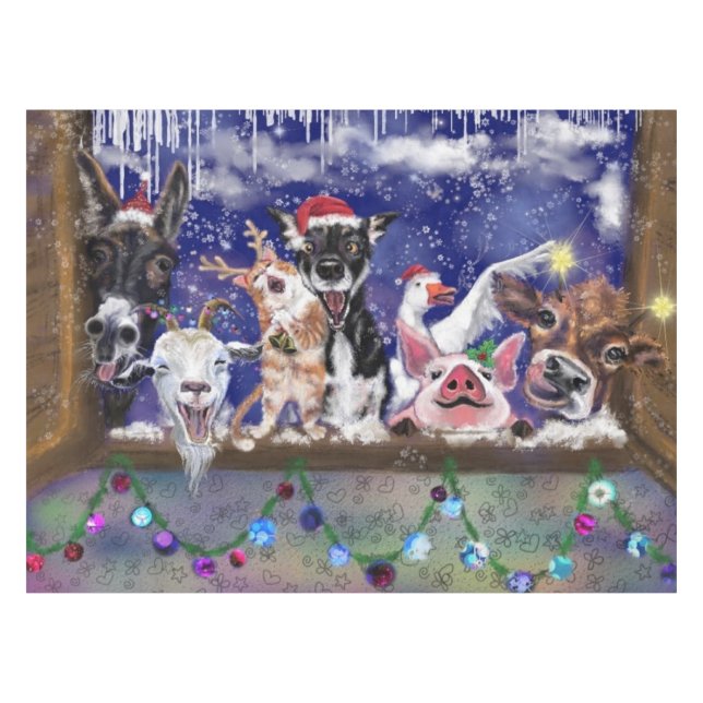 Weihnachtslied - Party Tischdecke (Vorderseite (Horizontal))
