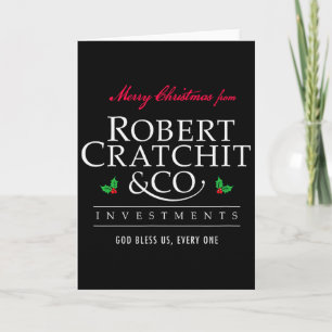 Weihnachtslied Robert Bob Cratchit Ebenezer Scroo Karte