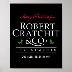 Weihnachtslied Robert Bob Cratchit Ebenezer Scroo Poster