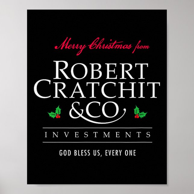 Weihnachtslied Robert Bob Cratchit Ebenezer Scroo Poster (Vorne)