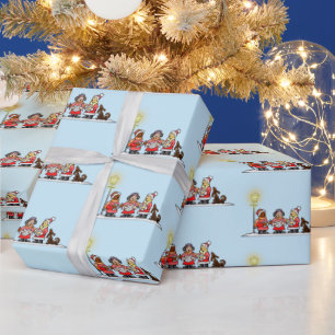 Weihnachtslied Sängerchor Geschenkpapier