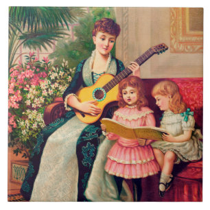 Weihnachtslied von 1888, Lithografie, Fliese