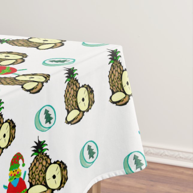 Weihnachtslieder, Ananas-Bäume Tischdecke (Beispiel)