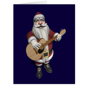 Weihnachtslieder auf seiner Gitarre
