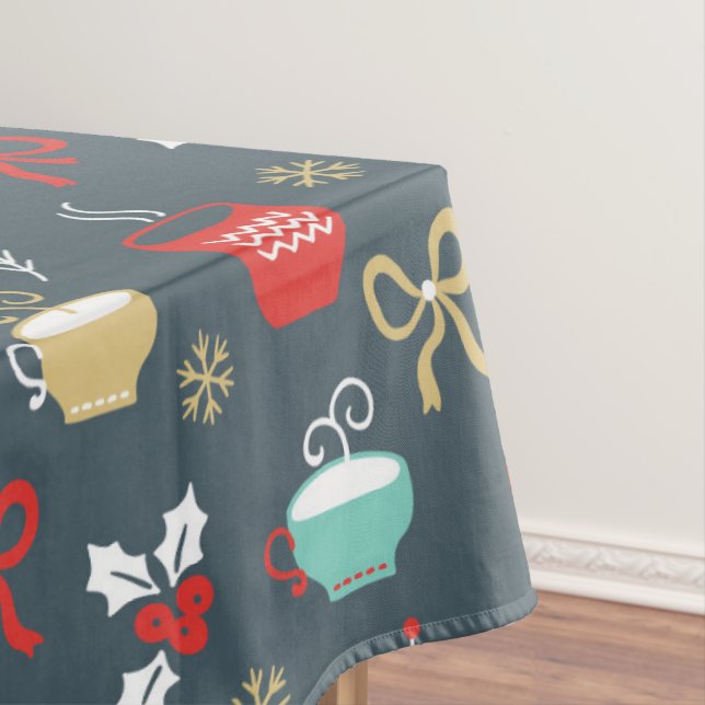 Weihnachtslieder, Bogen und Mistleton Tischdecke (Beispiel)