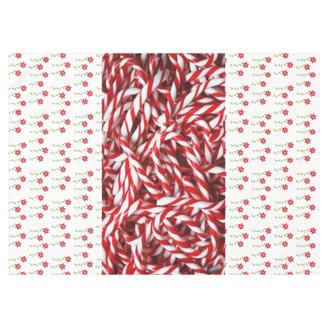 Weihnachtslieder, Candy Cane Tablecloth Tischdecke (Vorderseite (Horizontal))