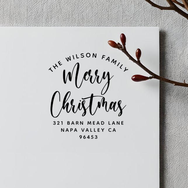 Weihnachtslieder Familienname und Rücksendeadresse Gummistempel (Von Creator hochgeladen)