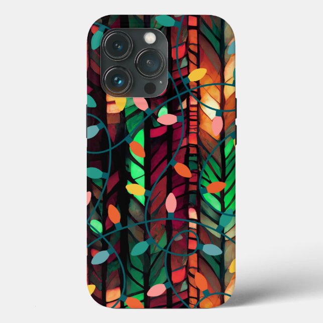 Weihnachtslieder farbenfrohe Glühbirnen Case-Mate iPhone Hülle (Rückseite)