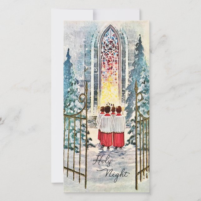 Weihnachtslieder Feiertagskarte (Vorderseite)