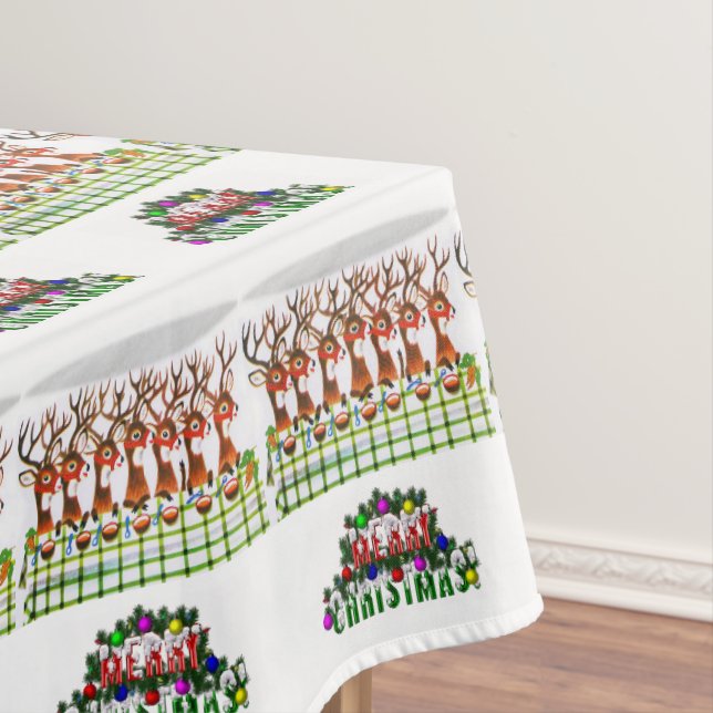 Weihnachtslieder, Frohe Weihnachten, Rentier Tischdecke (Beispiel)
