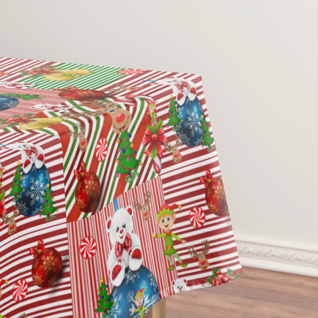 Weihnachtslieder, Frohe Weihnachten, Teddy Bär Tischdecke (Beispiel)