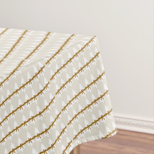Weihnachtslieder, frohe Weihnachtsbaumen Bows Tischdecke (Beispiel)