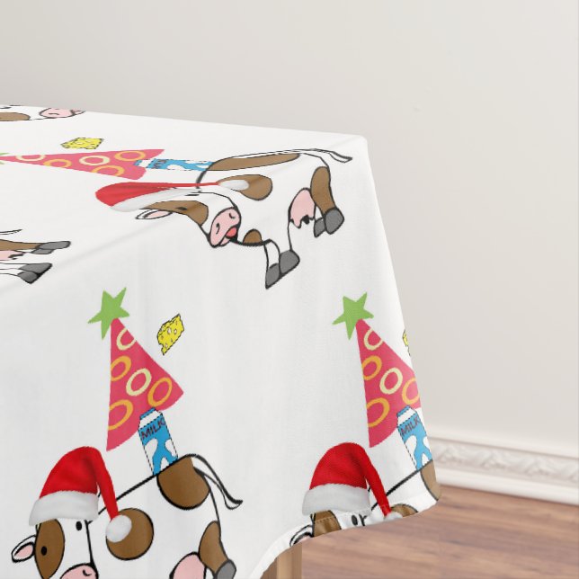 Weihnachtslieder, Frohe Weihnachtskühe Land Tischdecke (Beispiel)